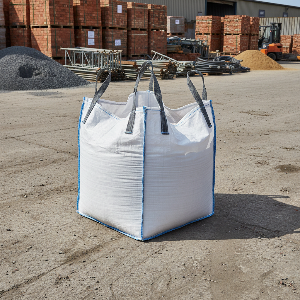 FIBC Bulk Bag Vented White - 85x85x87cm