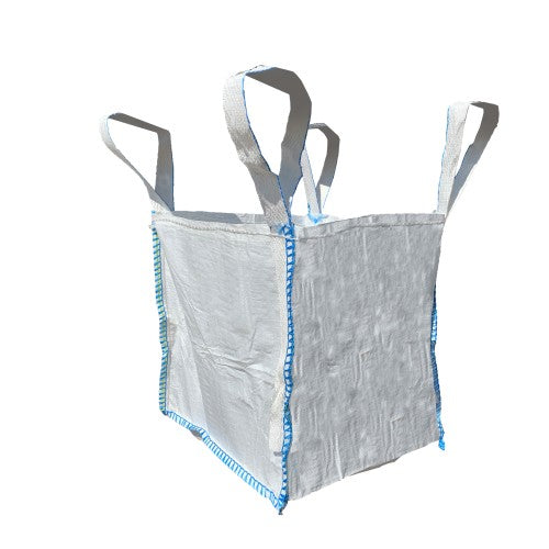 250Kg Certified Mini FIBC Bulk Bag Plain White - 50x50x50cm